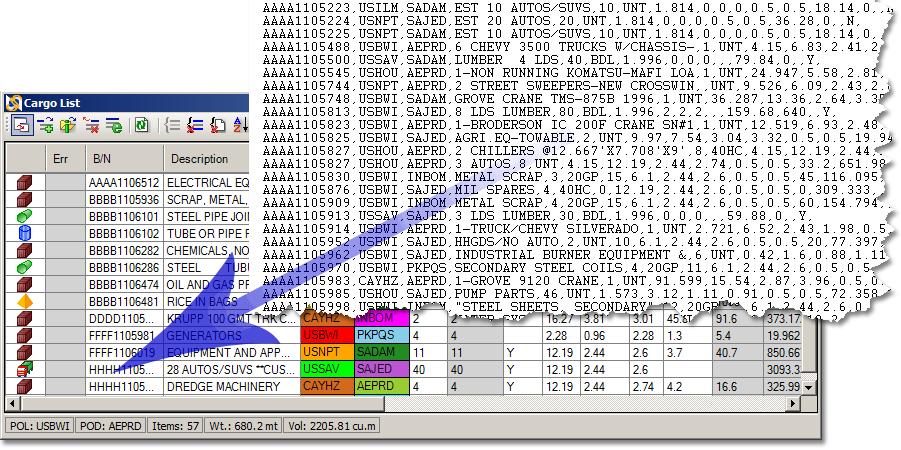 Importing cargo data from the external list in to SimpleStow GC