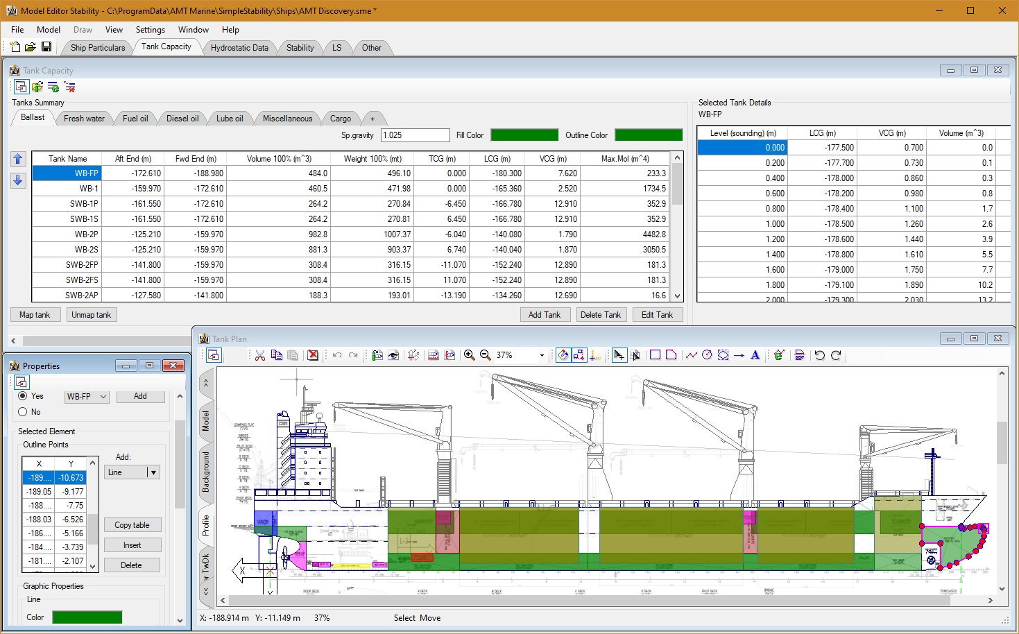 SimpleStability ModelEditor user interface